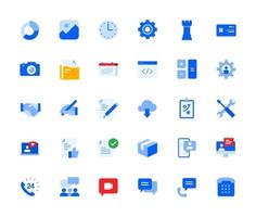 Business icons set vector