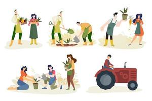 Organic farming and gardening vector