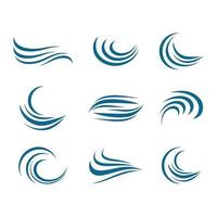 Water wave logo images vector