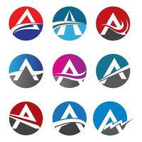 Letter a logo images vector