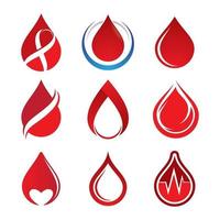 Blood drop logo images vector