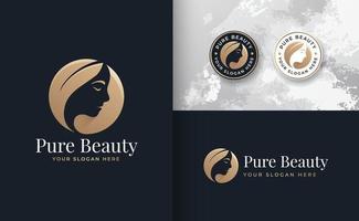 beauty women logo design vector