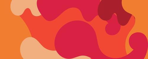 Abstract colorful curvy simple banner illustration vector