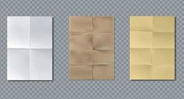 textura de papel arrugado vector