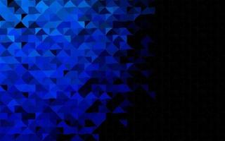 Dark BLUE vector background with triangles.