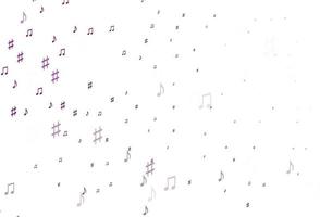 Light Purple vector backdrop with music notes.