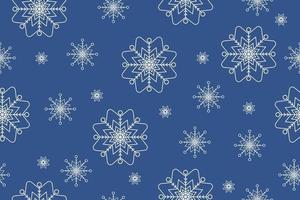 Falling Snowflakes on a Blue Background vector