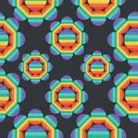 Seamless pattern with rainbow color bubbles, pop vector