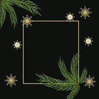 tarjeta de felicitación navideña y decoración navideña vector