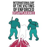 International Day of the Victims of Enforced Disappearances vector