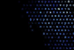 Dark blue vector layout with latin alphabet.