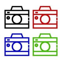 Photo camera illustrated on a white background vector