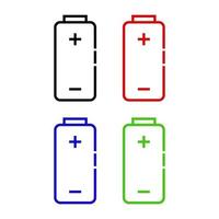 Battery illustrated on a white background vector