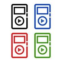 Mp3 player illustrated on a white background vector