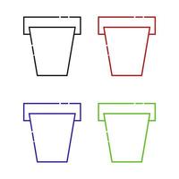 Bucket illustrated on a white background vector