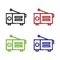 Radio illustrated on a white background vector