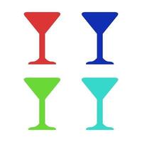 Wine glass illustrated on a white background vector