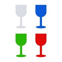 Wine glass illustrated on a white background vector