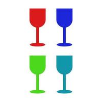 Wine glass illustrated on a white background vector