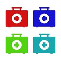 Medical suitcase illustrated on a white background vector