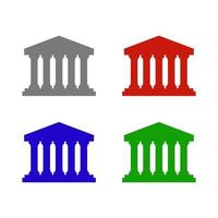 Greek temple illustrated on a white background vector