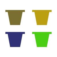 Bucket illustrated on a white background vector