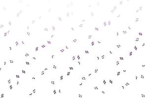 Light Purple vector pattern with music elements.