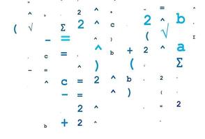Fondo de vector azul claro con símbolos de dígitos.