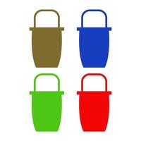 Bucket illustrated on a white background vector