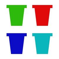 Bucket illustrated on a white background vector