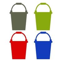 Bucket illustrated on a white background vector