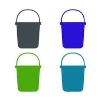 Bucket illustrated on a white background vector