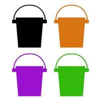 Bucket illustrated on a white background vector