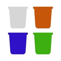 Bucket illustrated on a white background vector