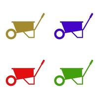 Wheelbarrow illustrated on a white background vector