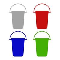 Bucket illustrated on a white background vector