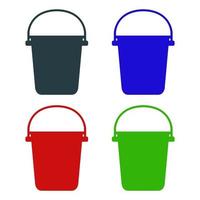 Bucket illustrated on a white background vector