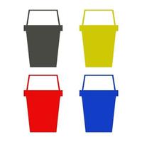 Bucket illustrated on a white background vector