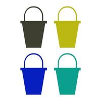 Bucket illustrated on a white background vector