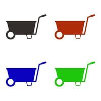 Wheelbarrow illustrated on a white background vector