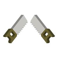 Saw illustrated on a white background vector