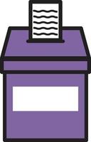 Paper Slipping in Suggestion, Ideas, Feed back Box vector