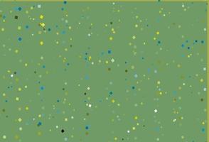 Light Blue, Yellow vector backdrop with lines, circles, rhombus.