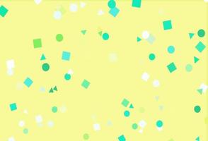 Light Blue, Yellow vector template with crystals, circles, squares.