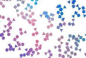 Light Blue, Red vector cover in polygonal style with circles.