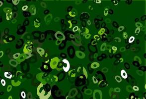 Dark Green vector template with circles.