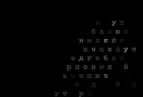 plantilla de vector negro oscuro con letras aisladas.