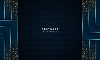 3d abstract light blue hexagon vector illustration background