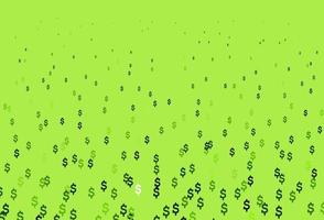 Light Green vector pattern with Dollar.