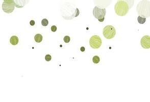 Light green vector cover with spots.